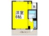 グラスフラッツ 1Rの間取り