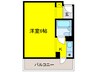 グラスフラッツ 1Rの間取り