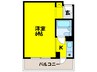 グラスフラッツ 1Rの間取り