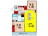 エンゲル江坂 2LDKの間取り