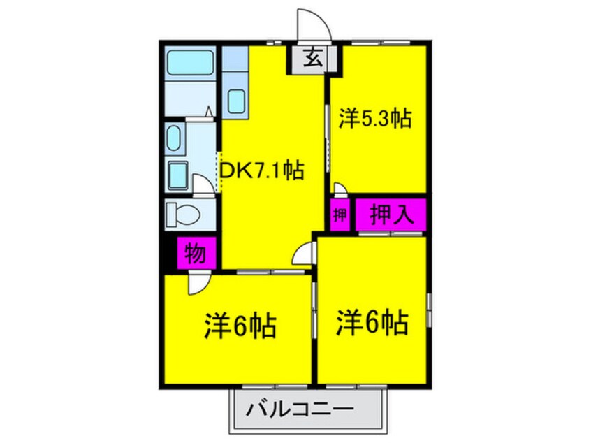 間取図 ニュ－ヴェルディ