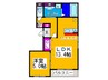 LS RESIDENCE NAKAMOZU 1LDKの間取り