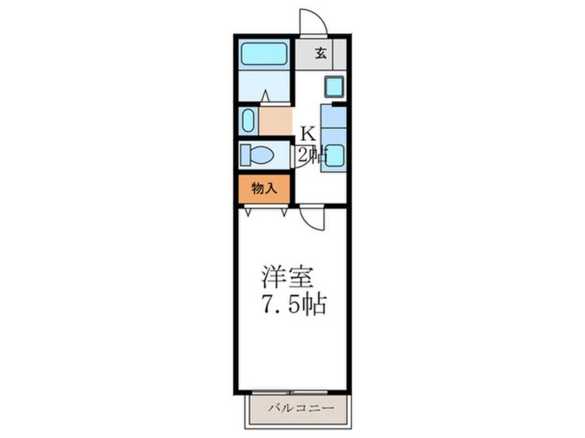 間取図 フィオーレ芝本Ⅱ