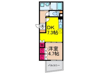 間取図 チェーロ道明寺