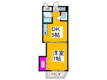 間取図 ハイツヴァレイ中百舌鳥