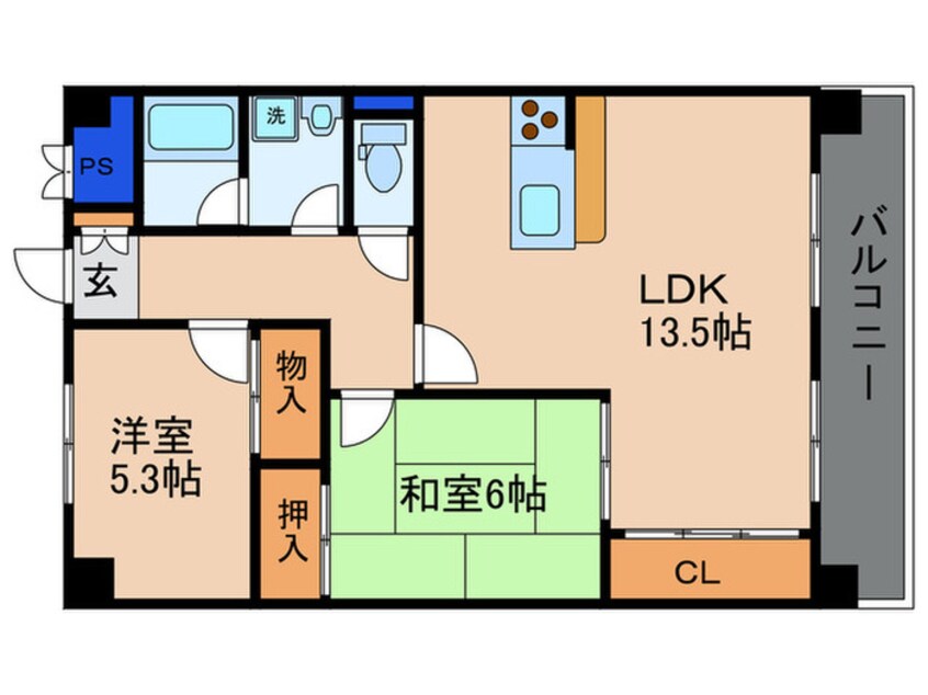 間取図 リベルティキタガワ