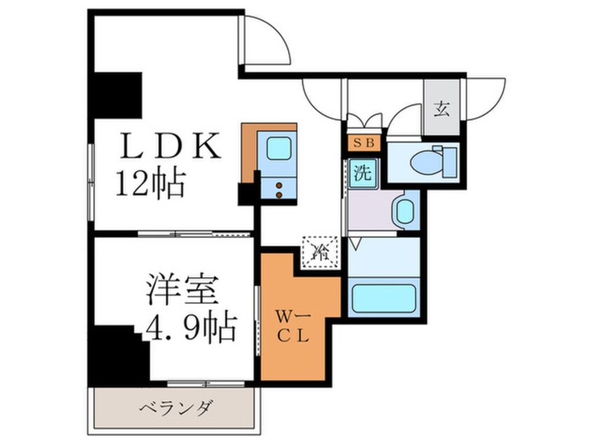 間取図 ﾌｧｽﾃｰﾄ京都堀川ｽｸｴｱ（604）