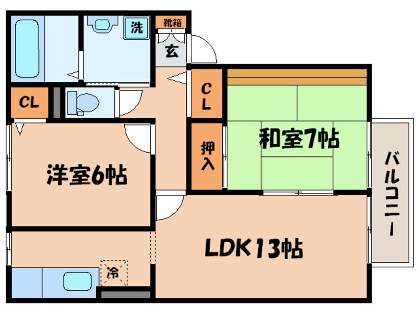 間取図 フル－レ高砂
