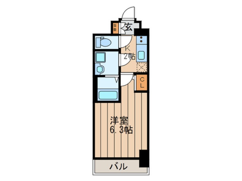 間取図 ﾌﾟﾛｳﾞｨｽﾀ新大阪ｲｰｽﾄｹﾞｰﾄ