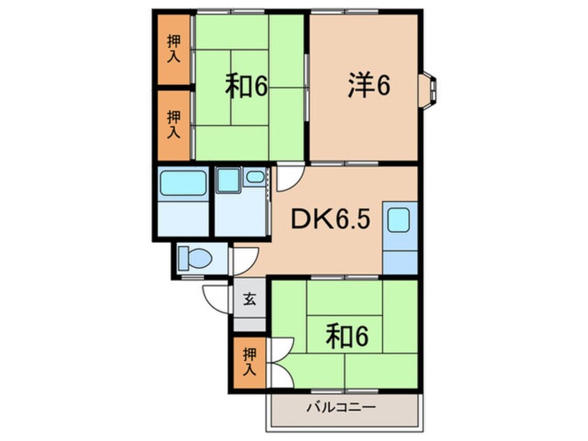 間取図 フローラルシティⅠC棟