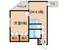ヴィラ日建 1DKの間取り