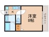 フラッティ梅小路 1Kの間取り