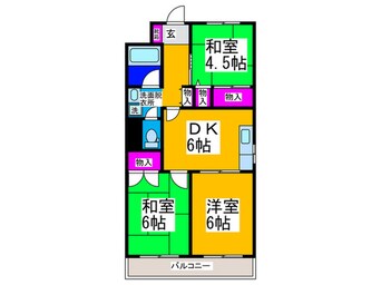 間取図 コ－トビレッヂ赤塚