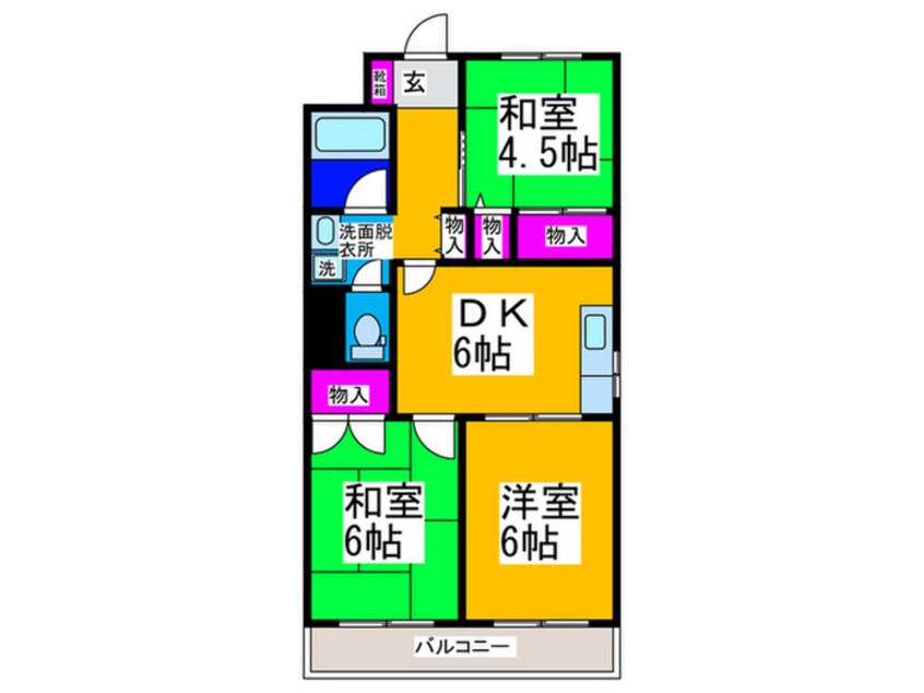 間取図 コ－トビレッヂ赤塚