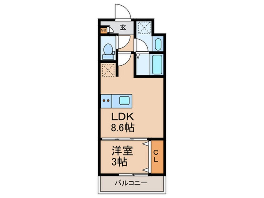 間取図 AILE東中浜