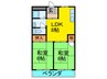 マルヨシハイツ 2LDKの間取り