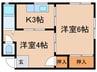 杉マンション 2Kの間取り