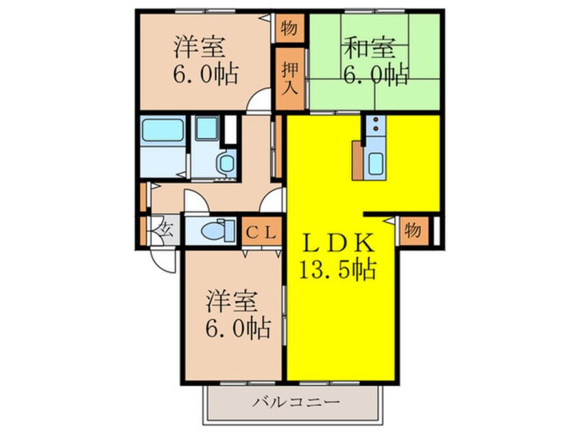 間取図 サンビレッジ南春日丘Ｃ棟