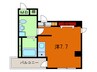 ビリオン日暮 1Rの間取り