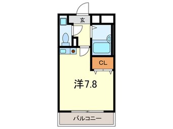 間取図 西宮高座橋ガーデンハウス(1R)