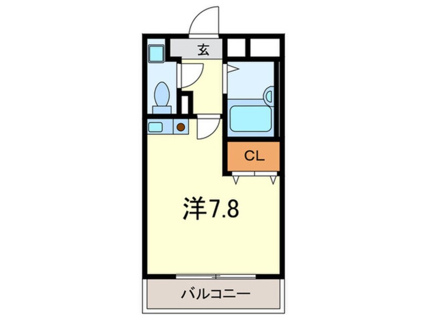 間取図 西宮高座橋ガーデンハウス(1R)