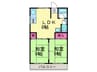 永田マンション 2LDKの間取り
