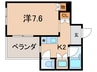 フェリスコート伊丹 1Kの間取り