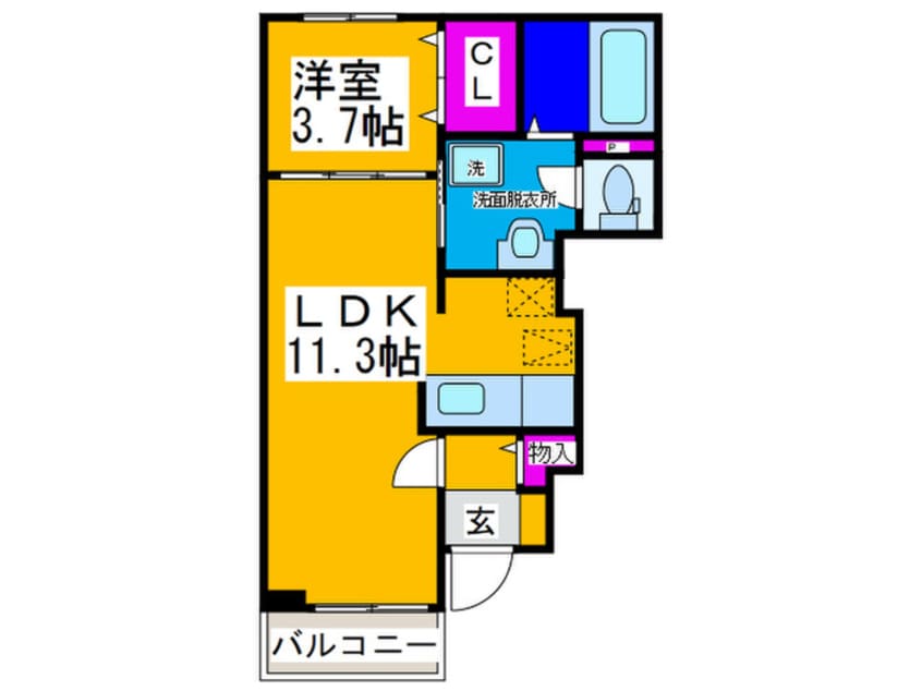 間取図 ソレア－ドユニティⅡ