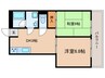 山治ハイツ 2DKの間取り