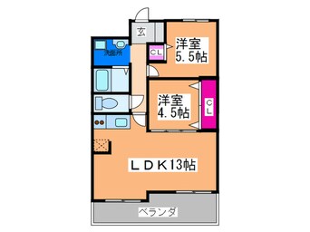 間取図 ビュ－テラス大新