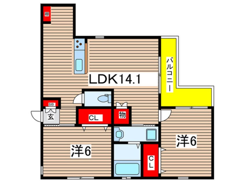 間取図 Villa　Masa　東棟