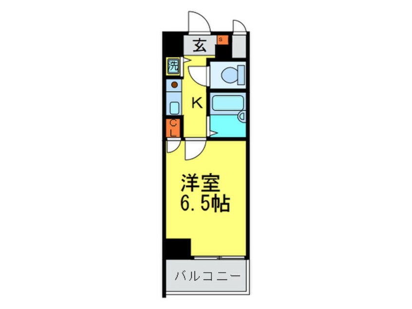 間取図 リ－ガル京都河原町Ⅲ(401)