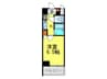 リ－ガル京都河原町Ⅲ(401) 1Kの間取り