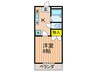 ｷｮｳｴｲﾏﾝｼｮﾝ 1Kの間取り