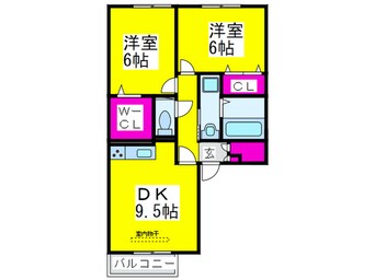 間取図 アルメリア中百舌鳥