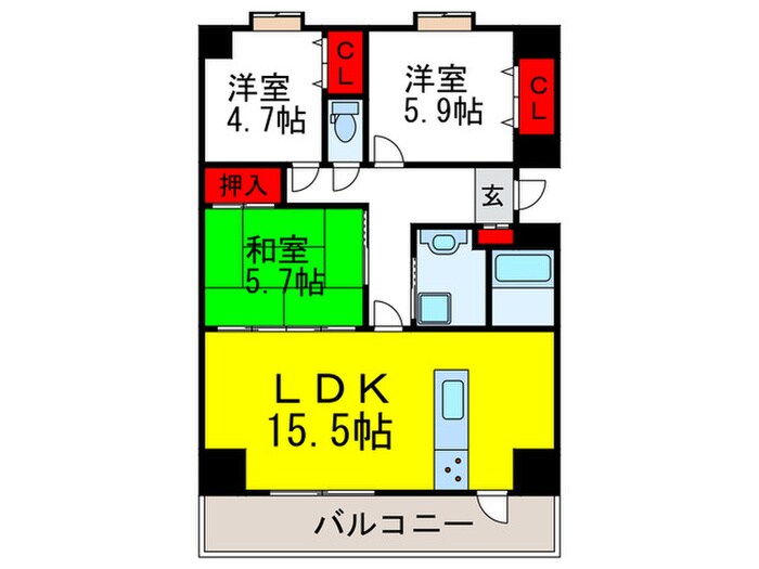 間取り図 ウイング旭ヶ丘