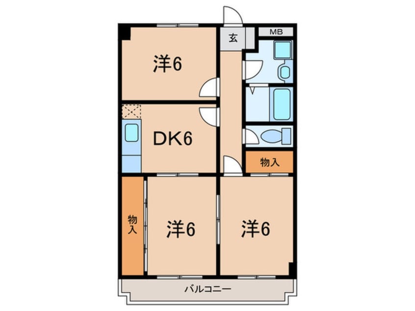 間取図 ウエストコ－トＴＡＮＩＧＡＭＩ