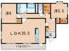 アサイマンション(3F） 2LDKの間取り