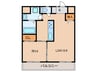 中西第３マンション 1LDKの間取り