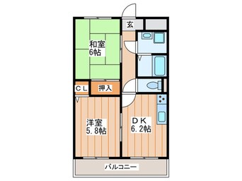 間取図 Ｍﾌﾟﾗｻﾞ楠根　参番館
