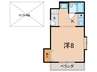 シンフィ－ルドハイツ 1Kの間取り