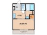 Gクレフ 1Kの間取り