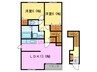 グロースハイツ新石切Ⅰ 2LDKの間取り