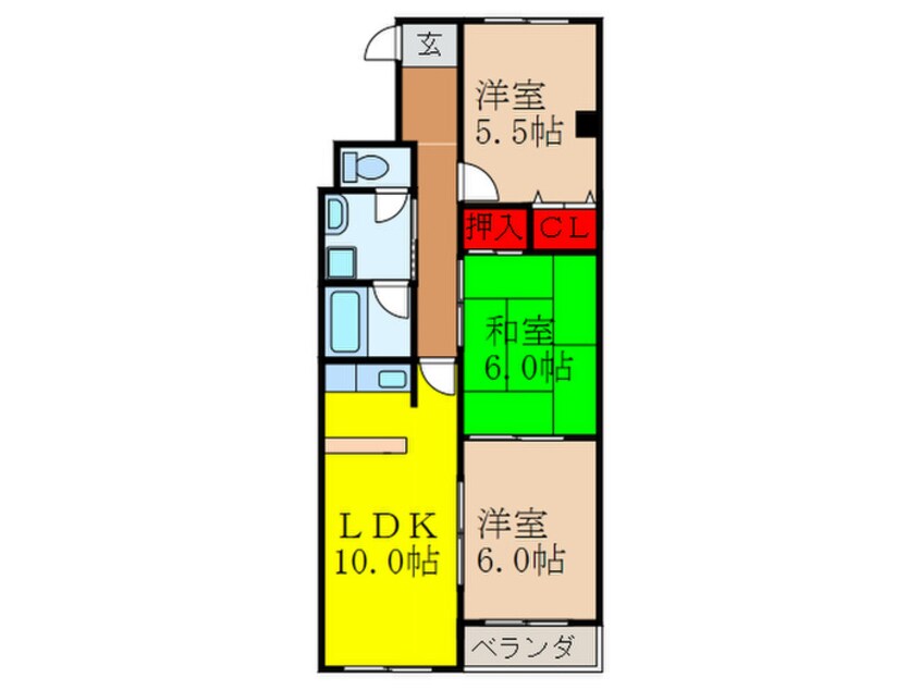 間取図 メゾンデスバンフー