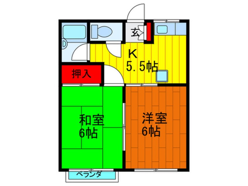 間取図 ドゥ－エル南