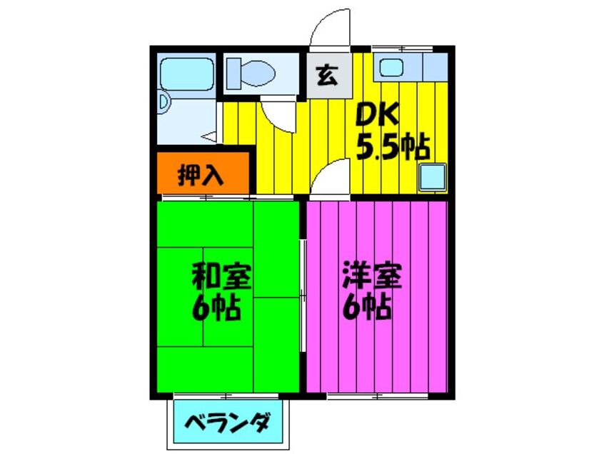 間取図 ドゥ－エル南