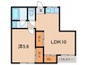 平和マンション 1LDKの間取り