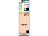 ア－バン濱口 1Kの間取り