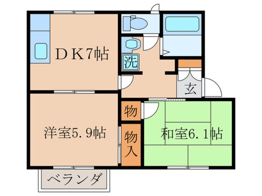 間取図 タウニィ半白