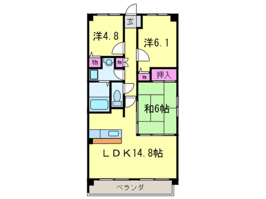 間取図 仮）ディエトロ北山